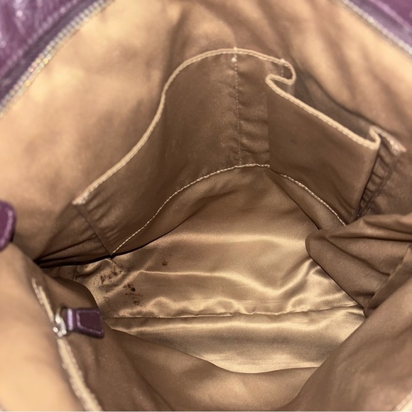 Coach shoulder crossbody Hobo pebbled bag dark plum - Picture 13 of 13